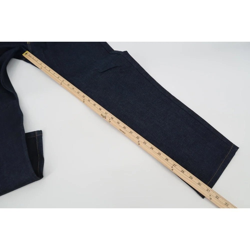 Mizzen Main Jeans Men 34x31‎ Blue Five Pocket Dark Wash Denim Stretch